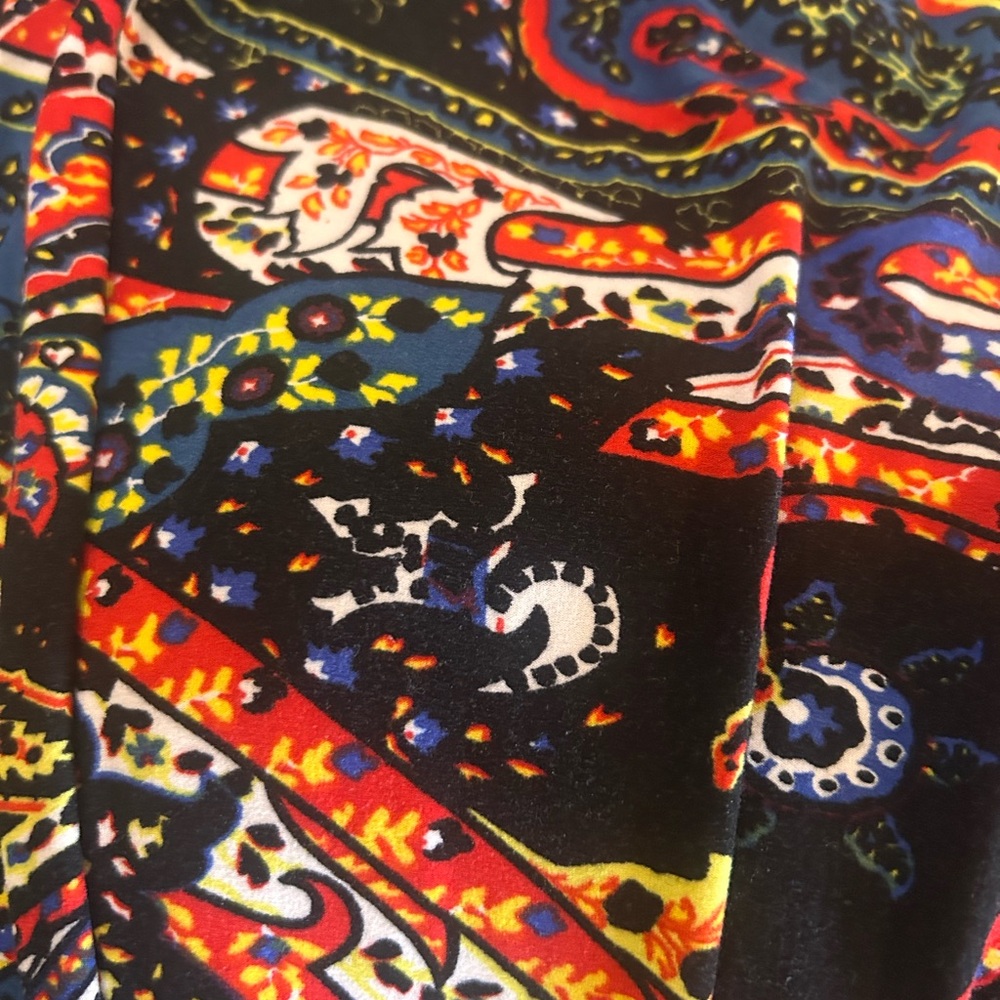 Colorful Paisley Patterned Fabric